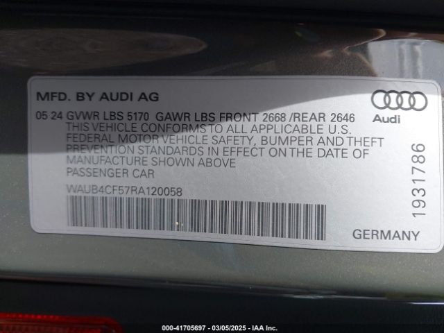 2024 AUDI S5 SPORTBACK WAUB4CF57RA120058 Photo 8