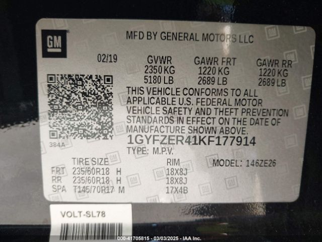 1GYFZER41KF177914 Cadillac XT4 SPORT