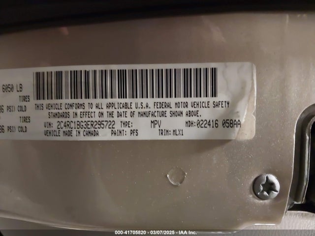 2C4RC1BG3ER295722 Chrysler Town & Country Touring