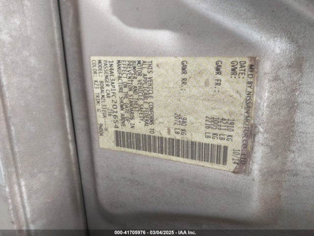 Nissan Altima 2.5 Sv 2015 1N4AL3AP1FC201654 Image 9
