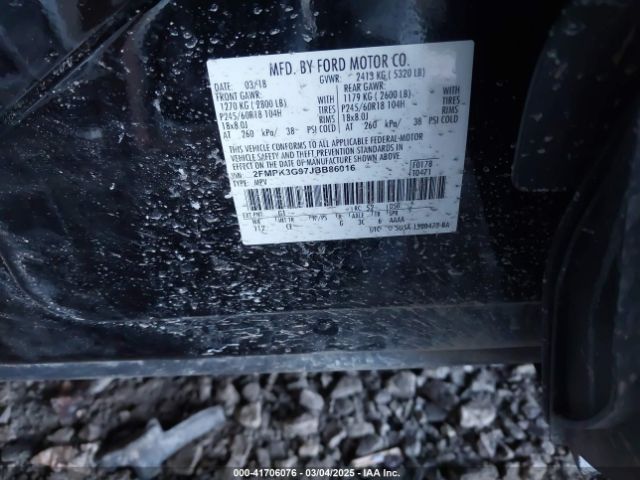 2FMPK3G97JBB86016 Ford EDGE SE