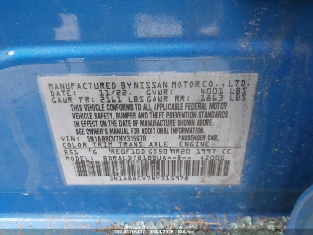 3N1AB8CV7NY315978 Nissan Sentra Sv Xtronic Cvt