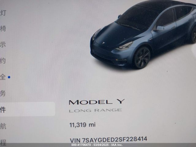 7SAYGDED2SF228414 Tesla Model Y Long Range Dual Motor All-wheel Drive