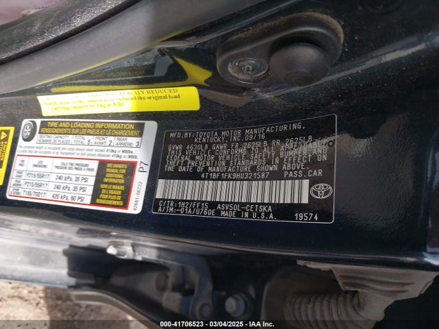 4T1BF1FK9HU321587 Toyota CAMRY SE