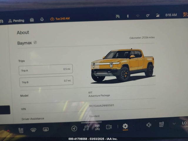 Rivian R1t Adventure 2022 7FCTGAAA2NN005811 Image 7