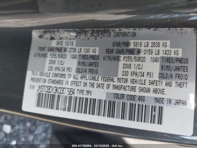 JM3TCBDY3K0307964 Mazda Cx-9 Grand Touring