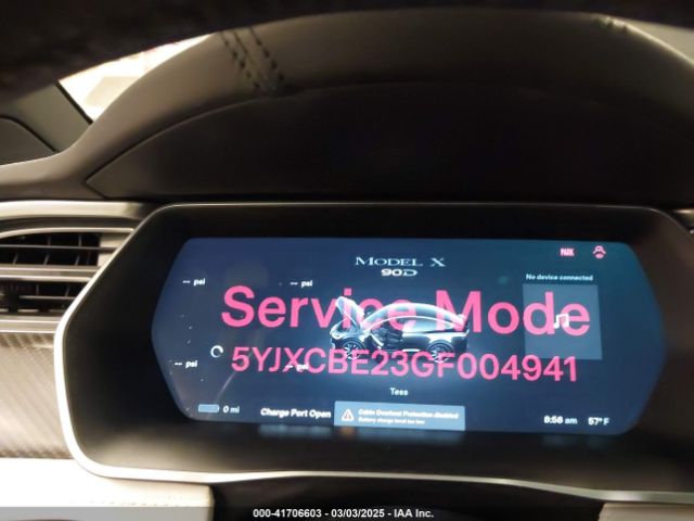 5YJXCBE23GF004941 Tesla Model X 60d/70d/75d/90d/p100d