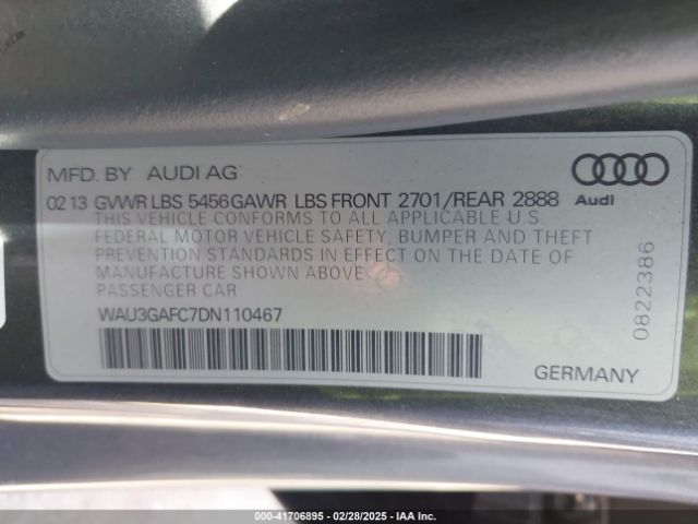 2013 AUDI A7 WAU3GAFC7DN110467 Photo 8