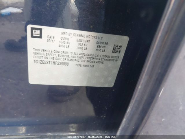 1G1ZE5ST1HF239880 Chevrolet MALIBU 1LT