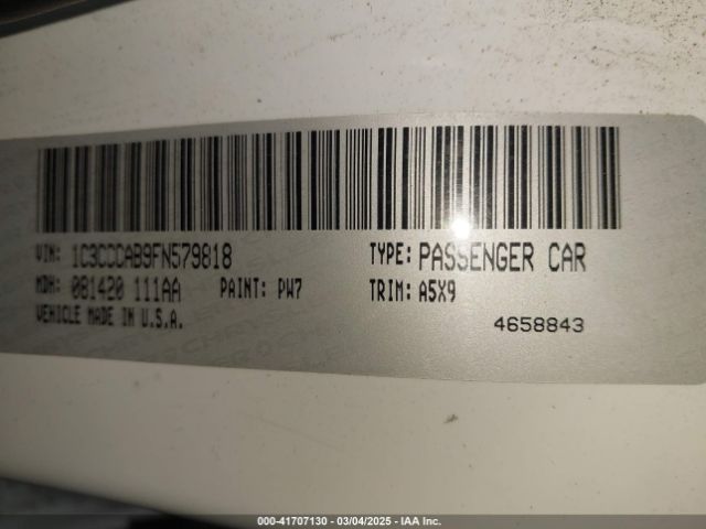 1C3CCCAB9FN579818 Chrysler 200 Limited