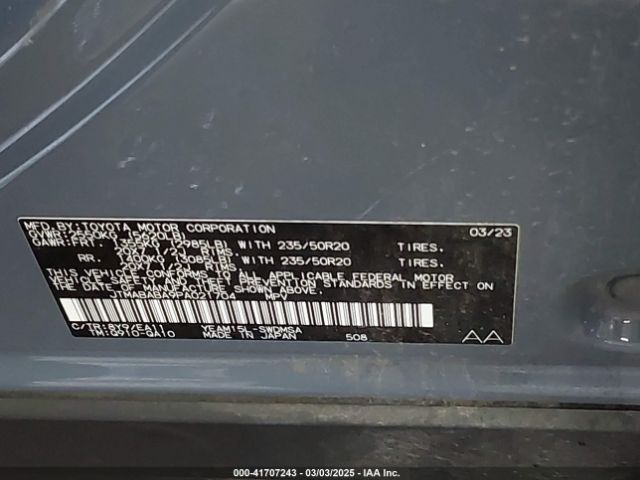 JTMABABA9PA021704 Subaru Solterra Limited