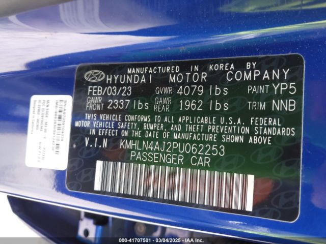 KMHLN4AJ2PU062253 Hyundai Elantra Hybrid Limited
