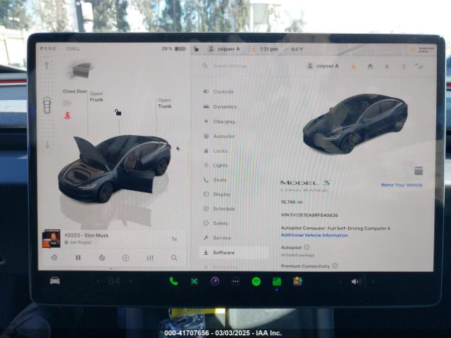 5YJ3E1EA9RF849936 Tesla Model 3 Long Range Dual Motor All-wheel Drive/rear-wheel Drive