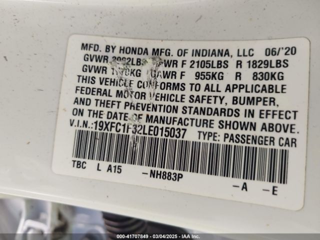19XFC1F32LE015037 Honda CIVIC EX