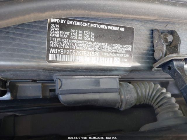 WBY8P2C57K7E21520 BMW I3 120ah