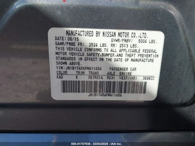 JN1BV7AR4FM411454 Infiniti Q50 Premium