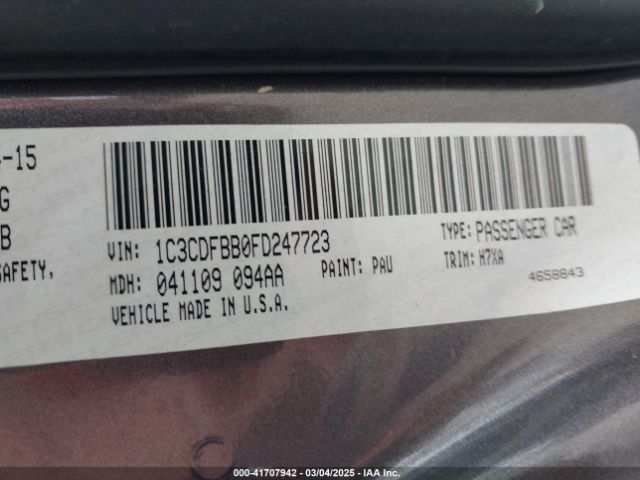 1C3CDFBB0FD247723 Dodge DART SXT