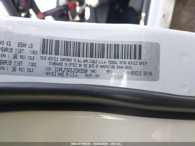1C4RJFBG5JC503590 Jeep Grand Cherokee Limited 4x4