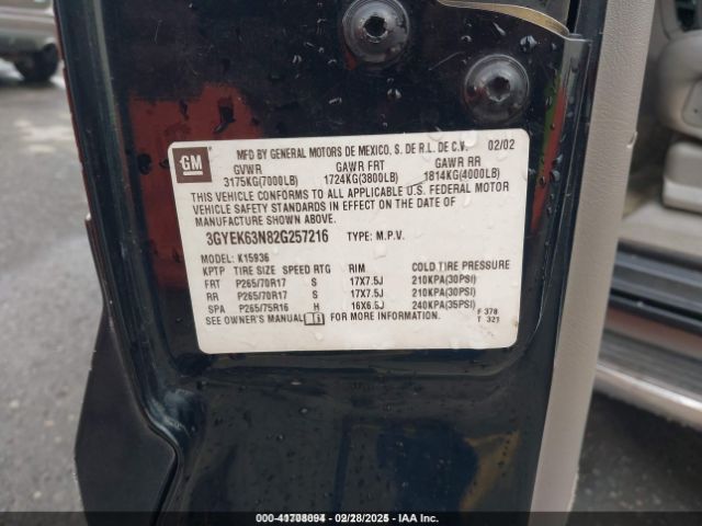 2002 CADILLAC ESCALADE EXT 3GYEK63N82G257216 Photo 8