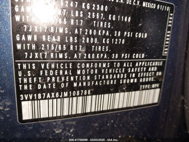 3VV1B7AX6JM108786 Volkswagen Tiguan 2.0t S