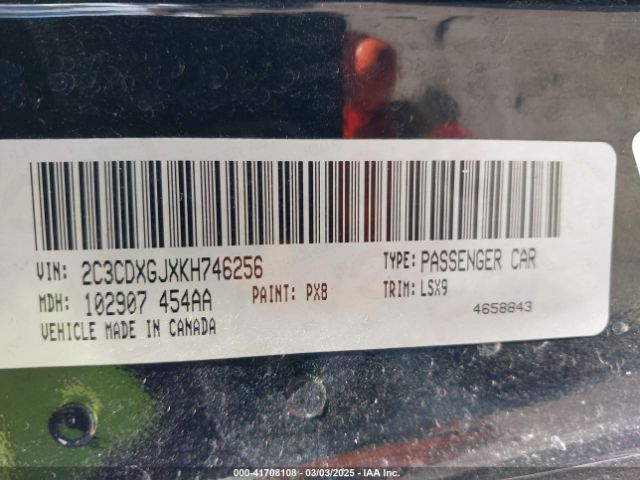 2C3CDXGJXKH746256 Dodge Charger Scat Pack Rwd