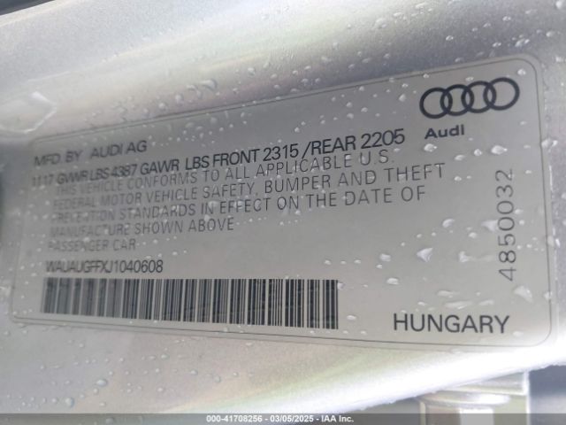 WAUAUGFFXJ1040608 Audi A3 2.0t Premium/2.0t Tech Premium