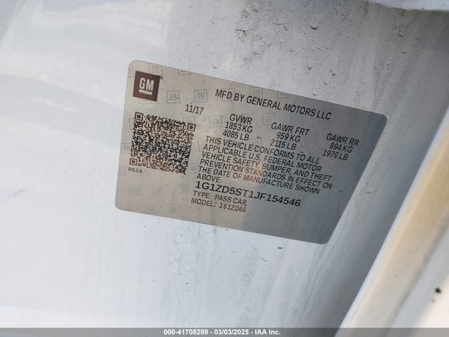 1G1ZD5ST1JF154546 Chevrolet MALIBU LT