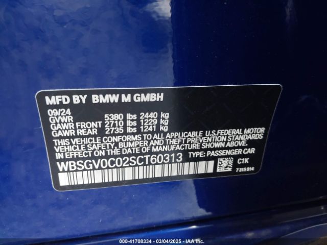 WBSGV0C02SCT60313 BMW M8 Gran Coupe Competition