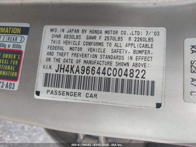 2004 ACURA RL JH4KA96644C004822 Photo 8