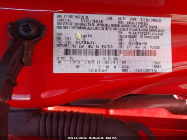 1FADP3F25FL232159 Ford 2015