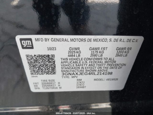 3GNAXJEG4RL214198 Chevrolet Equinox Fwd 2fl