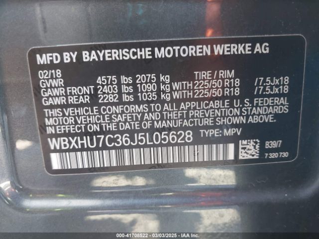 WBXHU7C36J5L05628 BMW X1 Sdrive28i