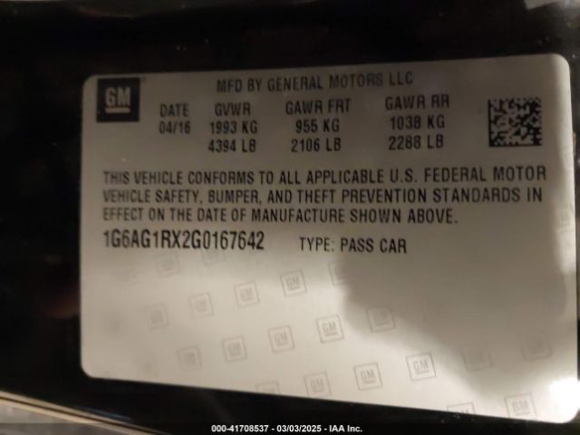 2016 CADILLAC ATS 1G6AG1RX2G0167642 Photo 8