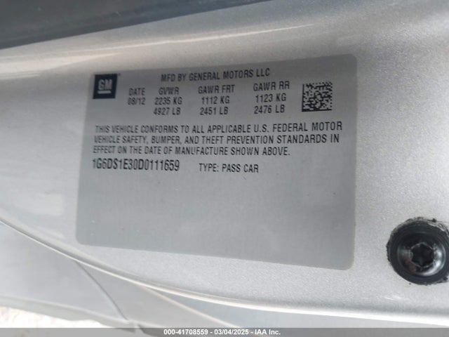 2013 CADILLAC CTS 1G6DS1E30D0111659 Photo 8