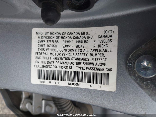 2HGFC2F54HH573198 Honda Civic Lx