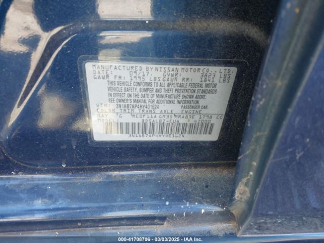 3N1AB7AP4HY401624 Nissan SENTRA S