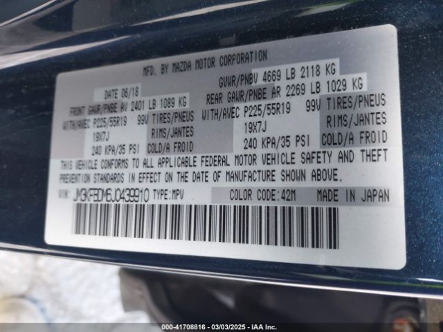JM3KFBDM6J0439910 Mazda Cx-5 Grand Touring