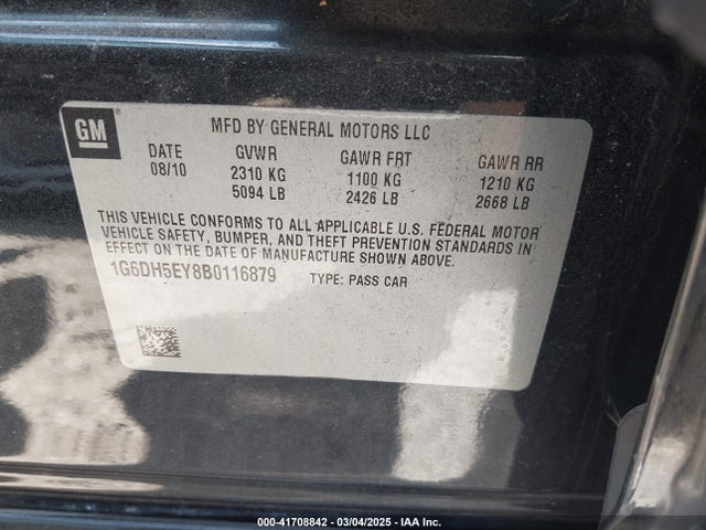 2011 CADILLAC CTS 1G6DH5EY8B0116879 Photo 8