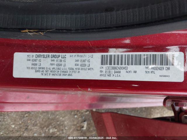 2012 CHRYSLER 200 1C3CCBBB6CN203453 Photo 8