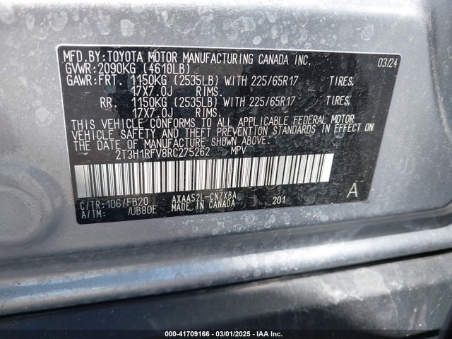 Toyota RAV4 LE 2024 2T3H1RFV8RC275262 Image 9