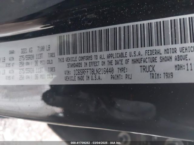 1C6SRFFT8LN216440 RAM 1500 Big Horn  4x4 5'7 Box