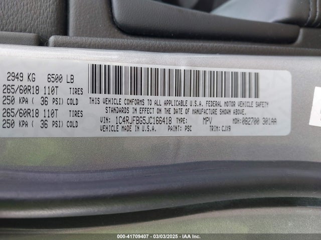 1C4RJFBG5JC166418 Jeep Grand Cherokee Limited 4x4