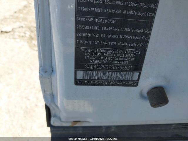 SALAG2V67GA795831 Land Rover LR4