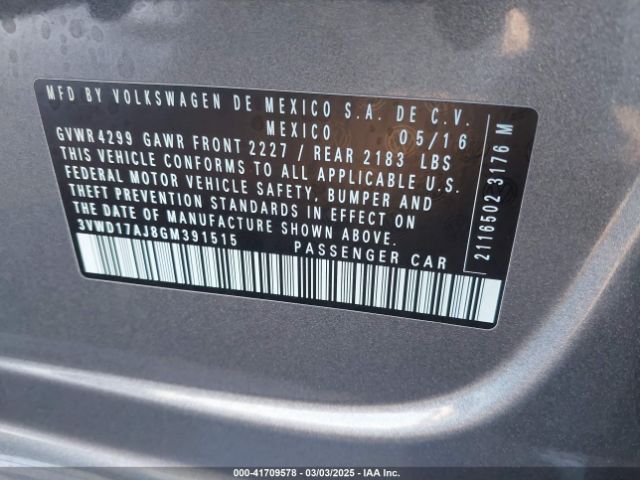 3VWD17AJ8GM391515 Volkswagen Jetta 1.8t Sport