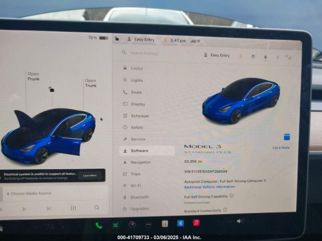 5YJ3E1EA5KF299589 Tesla Model 3 Long Range/mid Range/standard Range/standard Range Plus