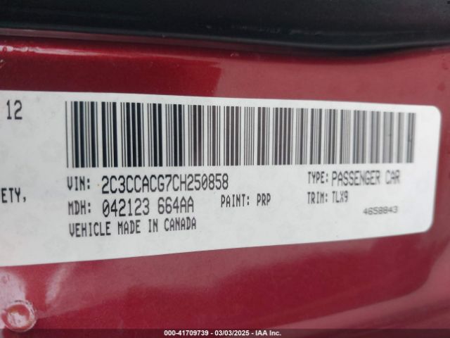 2012 CHRYSLER 300 2C3CCACG7CH250858 Photo 8