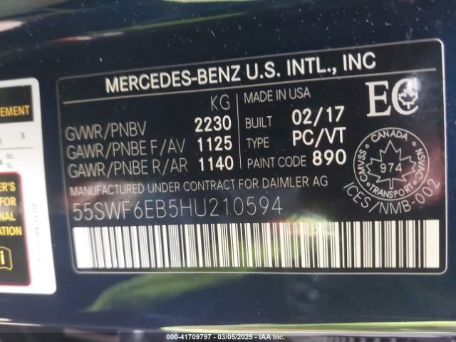 2017 MERCEDES-BENZ AMG C 43 55SWF6EB5HU210594 Photo 8