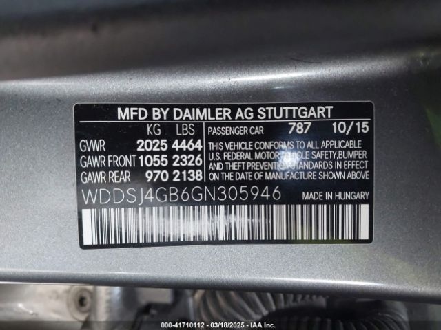 2016 MERCEDES-BENZ CLA 250 WDDSJ4GB6GN305946 Photo 8