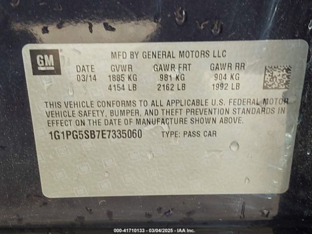 1G1PG5SB7E7335060 Chevrolet CRUZE LTZ