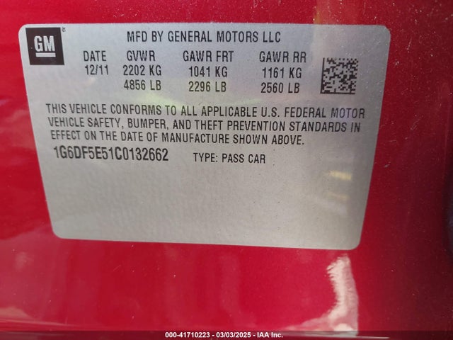 2012 CADILLAC CTS 1G6DF5E51C0132662 Photo 8
